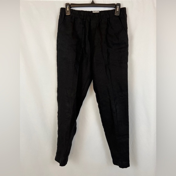 Not Monday 100% Linen Elastic Waist Pants With Pockets - Picture 1 of 5